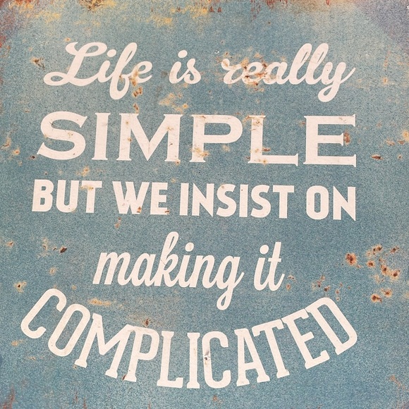 Life is really simple wall plaque cabin office home decor - Picture 9 of 9